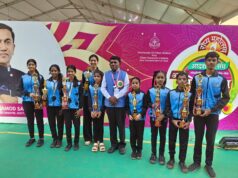 GOA YOGA PLAYERS FELICITATED BY SPORTS MINISTER TAWADKAR