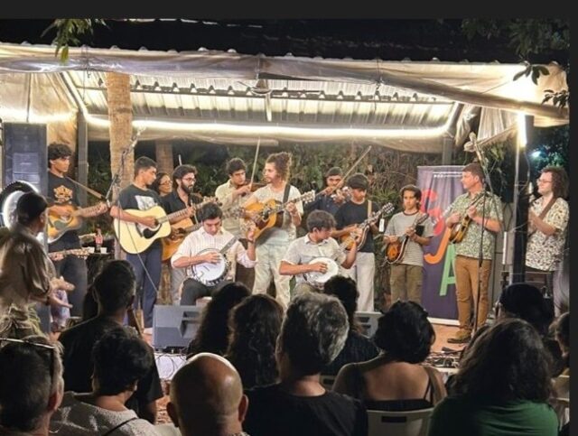 BLUEGRASS Journeymen band in concert with their GOA students at Goa Jazz academy on FEB 27