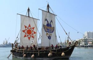 STITCHED SHIP ‘INSV KAUNDINYA’ SUCCESSFULLY COMPLETES VOYAGE TO OMAN