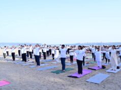‘INTERNATIONAL DAY OF YOGA’ COUNTDOWN EVENT HELD AT MIRAMAR BEACH