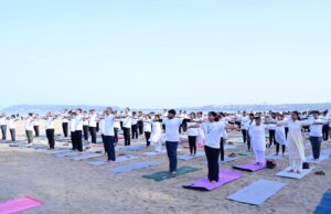 ‘INTERNATIONAL DAY OF YOGA’ COUNTDOWN EVENT HELD AT MIRAMAR BEACH