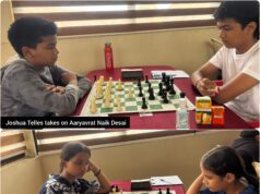 JOSHUA TELLES, SHUBH BORKAR, SARAS POWAR, AARYAVRAT NAIK DESAI, & RISHIT GAWAS IN JOINT-LEAD AT STATE U-13 CHESS CHAMPIONSHIP