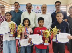 JOSHUA TELLES & TVISHA DESSAI CROWNED CHAMPIONS AT GOA STATE U-13 OPEN & GIRLS CHESS CHAMPIONSHIP 2026