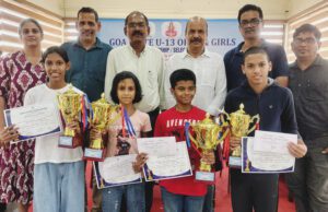JOSHUA TELLES & TVISHA DESSAI CROWNED CHAMPIONS AT GOA STATE U-13 OPEN & GIRLS CHESS CHAMPIONSHIP 2026