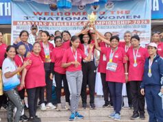 GOA BAG TEAM CHAMPIONSHIP WITH 74 MEDALS AT 3RD NATIONAL WOMEN MASTERS ATHLETICS AT ATAL STADIUM