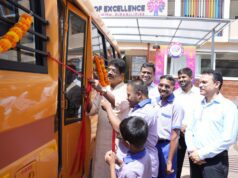 NEW SCHOOL BUS HANDED OVER TO AASTHA’S ANAND NIKETAN THROUGH MPLAD FUNDING