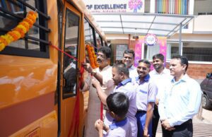 NEW SCHOOL BUS HANDED OVER TO AASTHA’S ANAND NIKETAN THROUGH MPLAD FUNDING