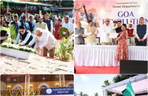 GOA REVOLUTION DAY: JOB OFFER LETTERS PRESENTED TO CHILDREN OF FREEDOM FIGHTERS, FOUNDATION STONE LAID FOR NEW GOA POLICE HQ BUILDING