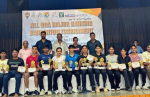 MAPUSA SHUTTLERS’ GOA STATE RANKING BADMINTON: SUFIYA WINS TRIPLE CROWN; SHAHEEN, AMAIRA & MICHAEL SECURE DOUBLE TITLES