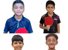 PONDA STATE MAJOR RANKING TABLE TENNIS: YUG, ASHANK, KAUSHIK & ISHAAN REACH U-13 BOYS SEMI-FINALS