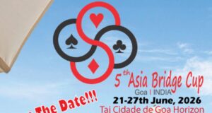 GOA TO HOST 350 PLAYERS FROM 16 NATIONS AT 5TH ASIA CUP BRIDGE CHAMPIONSHIP FROM 21ST JUNE