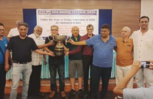 GOA BRIDGE FESTIVAL 2026 CONCLUDES, TEAM ‘RAMPAGE’ LIFTS V G QUENIM TROPHY