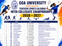 GOA UNIVERSITY: INTER-COLLEGIATE SPORTS 2026-2027 SEASON TO BEGIN WITH JUDO CHAMPIONSHIP ON 28TH JULY
