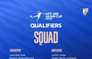 AFC U20 ASIAN CUP 2027 QUALIFIERS: HEAD COACH MAHESH GAWALI NAMES INDIA SQUAD