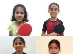 38TH SALGAOCAR MAJOR RANKING TABLE TENNIS: ANAYA, VANLALHRIATPUII, TVISHA & SHAURYA STORM INTO GIRLS U-11 SEMI-FINALS