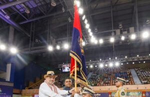 UNION HOME MINISTER AMIT SHAH PRESENTS PRESIDENT’S COLOUR TO GOA POLICE