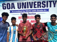 ST. JOSEPH VAZ COLLEGE SECURES 3RD PLACE IN INTER-COLLEGIATE TENNIS CHAMPIONSHIP FOR 3RD TIME IN A ROW