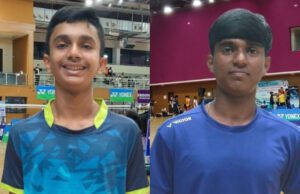 ALL-INDIA JUNIOR RANKING BADMINTON: SPARSH, ASWIN, VISHWA, VIHAAN, KARTHIKEYAN REGISTER WINS IN QUALIFICATION ROUND