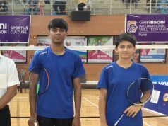 GOA’S ASWIN & SUFIYA ADVANCE IN QUALIFICATION ROUND AT ALL-INDIA JUNIOR RANKING BADMINTON AT NAVELIM